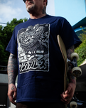 Godzilla Hand Front T-Shirt in Navy