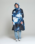 The Rain Kiss Womens Rain Poncho in Starry Night