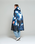 The Rain Kiss Womens Rain Poncho in Starry Night