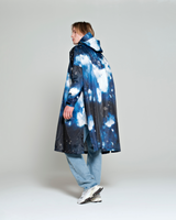 The Rain Kiss Womens Rain Poncho in Starry Night