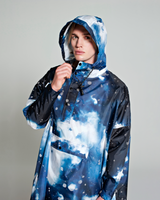 The Rain Kiss Womens Rain Poncho in Starry Night