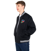 The Parlez Mens Anchorage Bomber Jacket in Black