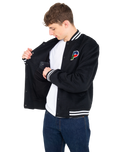 The Parlez Mens Anchorage Bomber Jacket in Black