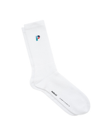 The Parlez Mens Lewis Socks in White