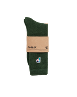 The Parlez Mens Lewis Socks in Deep Green