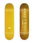 The Plan B Crypto 8.25" Skateboard Deck in Gold