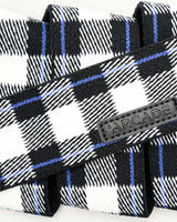 Plaid Capsule Belt in Cobalt & Black