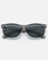 The Ray-Ban New Wayfarer Polarised Sunglasses in Transparent Grey