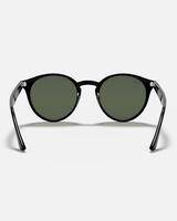 The Ray-Ban RB2180 Sunglasses in Polished Black & Dark Green