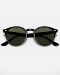 The Ray-Ban RB2180 Sunglasses in Polished Black & Dark Green