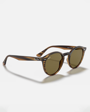 The Ray-Ban RB2180 Sunglasses in Striped Red Havana
