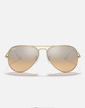 The Ray-Ban Aviator Metal Sunglasses in Gold & Silver