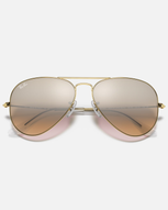 The Ray-Ban Aviator Metal Sunglasses in Gold & Silver