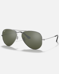 The Ray-Ban Aviator Metal Sunglasses in Sliver