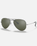 The Ray-Ban Aviator Metal Sunglasses in Sliver