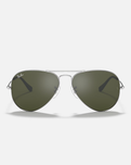 The Ray-Ban Aviator Metal Sunglasses in Sliver