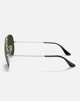 The Ray-Ban Aviator Metal Sunglasses in Sliver