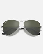 The Ray-Ban Aviator Metal Sunglasses in Sliver