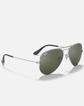 The Ray-Ban Aviator Metal Sunglasses in Sliver