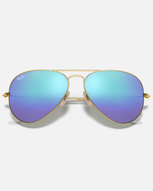 The Ray-Ban Aviator Metal Sunglasses in Blue