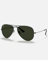 The Ray-Ban Aviator Classic Metal in Gunmetal & Green Classic