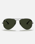 The Ray-Ban Aviator Classic Metal in Gunmetal & Green Classic