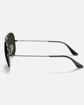 The Ray-Ban Aviator Classic Metal in Gunmetal & Green Classic