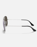 The Ray-Ban Aviator Metal Sunglasses in Grey