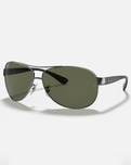 The Ray-Ban RB3386 Polarised Sunglasses in Gunmetal & Black