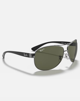 The Ray-Ban RB3386 Polarised Sunglasses in Gunmetal & Black