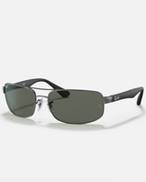 The Ray-Ban RB3445 Sunglasses in Gunmetal & Black