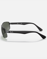 The Ray-Ban RB3445 Sunglasses in Gunmetal & Black