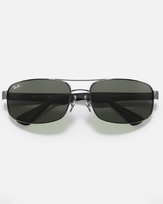 The Ray-Ban RB3445 Sunglasses in Gunmetal & Black