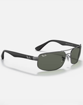 The Ray-Ban RB3445 Sunglasses in Gunmetal & Black