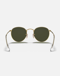 The Ray-Ban Round Metal Sunglasses in Black & Gold