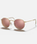 The Ray-Ban Round Flash Lenses Sunglasses in Matte Gold & Copper Flash