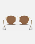 The Ray-Ban Round Flash Lenses Sunglasses in Matte Gold & Copper Flash