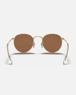 The Ray-Ban Round Flash Lenses Sunglasses in Matte Gold & Copper Flash