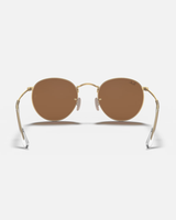 The Ray-Ban Round Flash Lenses Sunglasses in Matte Gold & Copper Flash