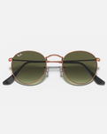 The Ray-Ban Round Metal Sunglasses in Bronze & Copper