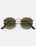 The Ray-Ban Round Metal Sunglasses in Bronze & Copper