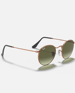 The Ray-Ban Round Metal Sunglasses in Bronze & Copper