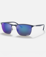 The Ray-Ban RB3686 Polarised Sunglasses in Blue On Gunmetal