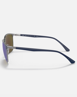 The Ray-Ban RB3686 Polarised Sunglasses in Blue On Gunmetal