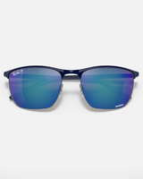 The Ray-Ban RB3686 Polarised Sunglasses in Blue On Gunmetal