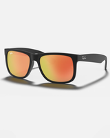 The Ray-Ban Justin Colour Mix Sunglasses in Matte Black & Red