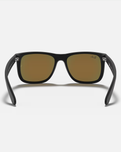 The Ray-Ban Justin Colour Mix Sunglasses in Matte Black & Red