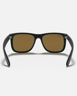 The Ray-Ban Justin Colour Mix Sunglasses in Matte Black & Red