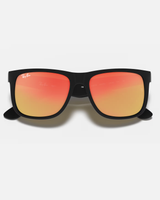 The Ray-Ban Justin Colour Mix Sunglasses in Matte Black & Red