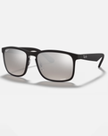 The Ray-Ban Chromance Polarised Sunglasses in Black & Silver